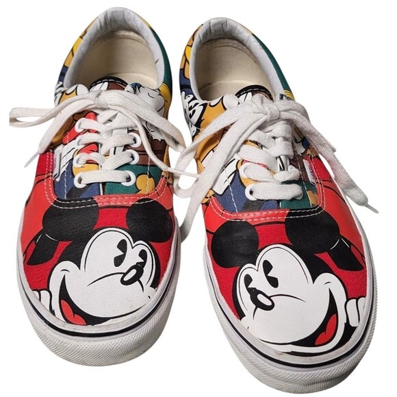 VANS Disney Low Top Sneakers Size M8.5 W10 Mickey Mouse Donald Duck Pluto - Picture 2 of 7
